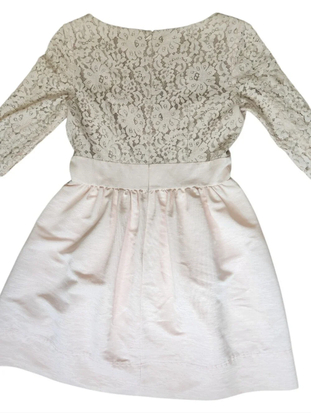 ELIZA J. Blush Pink Lace and Faille Fit & Flare Cocktail Dress - Size 10